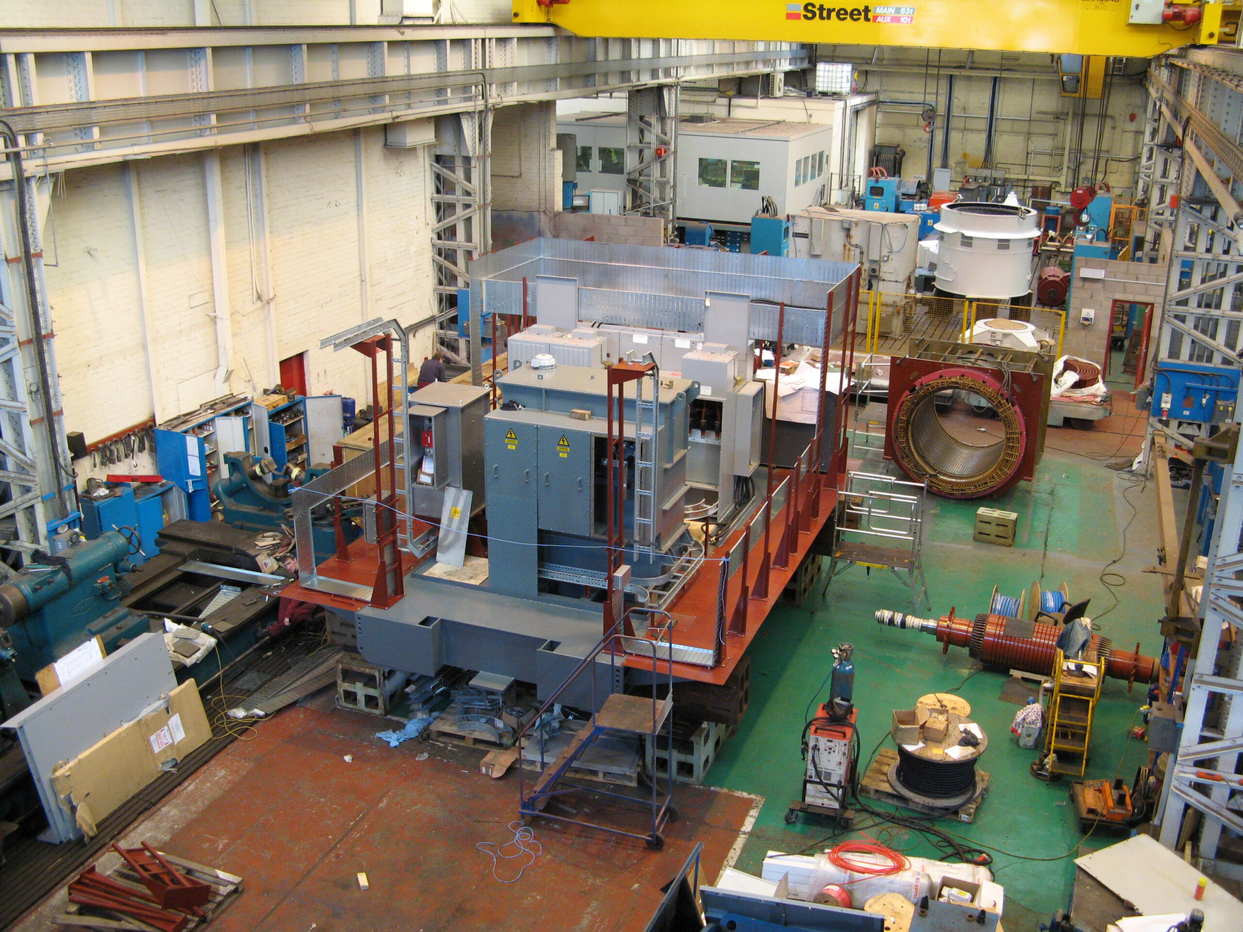 Rosyth Royal Dockyard manufacturing workshop setup
