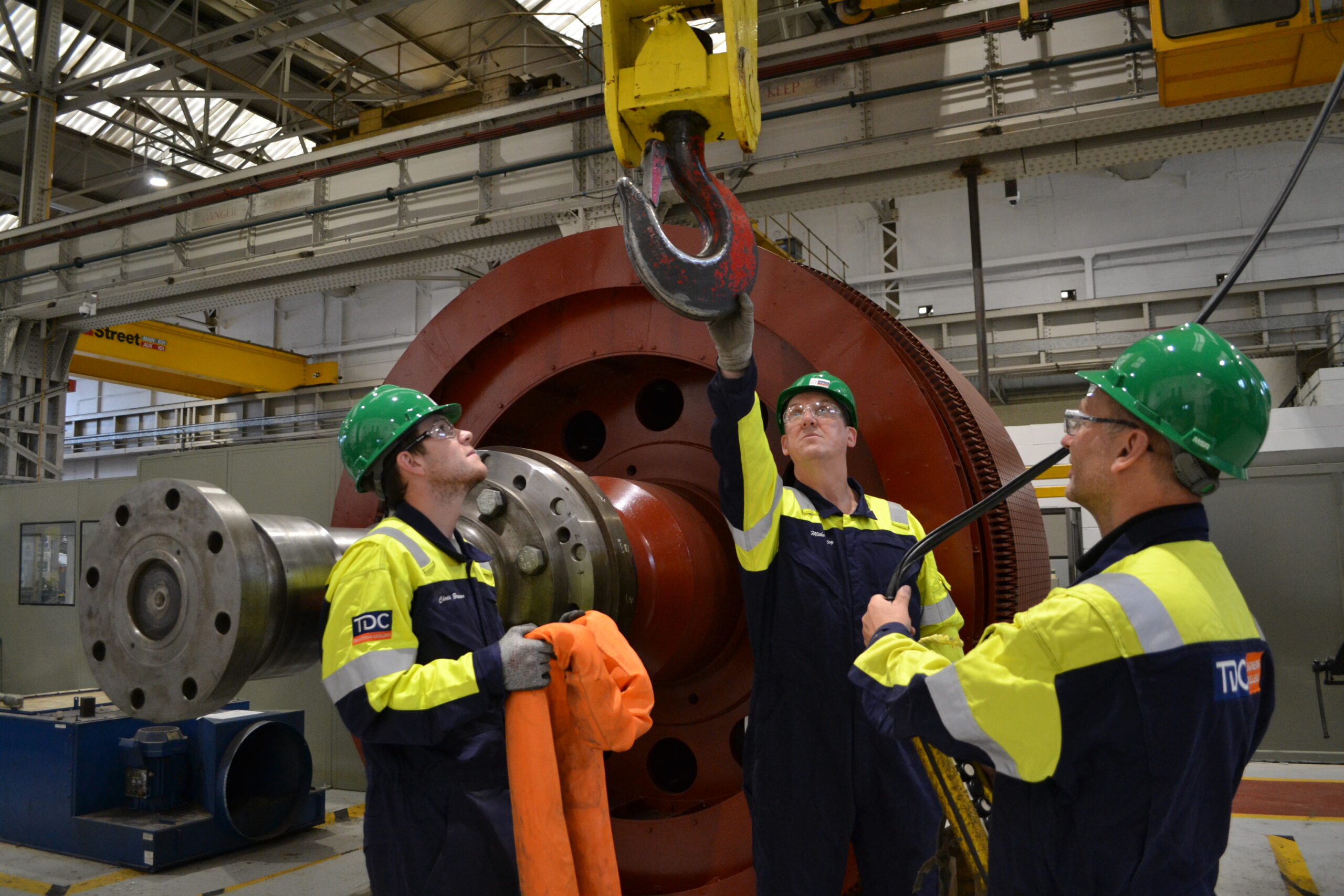 TDC Parsons Peebles expert field engineers performing machinery maintenance
